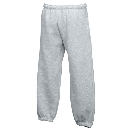 Fruit Of The Loom Kids Classic Elasticated Cuff Jog Pants Heather Grey